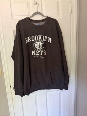 NBA Brooklyn Nets Dark Gray Crewneck Sweatshirt